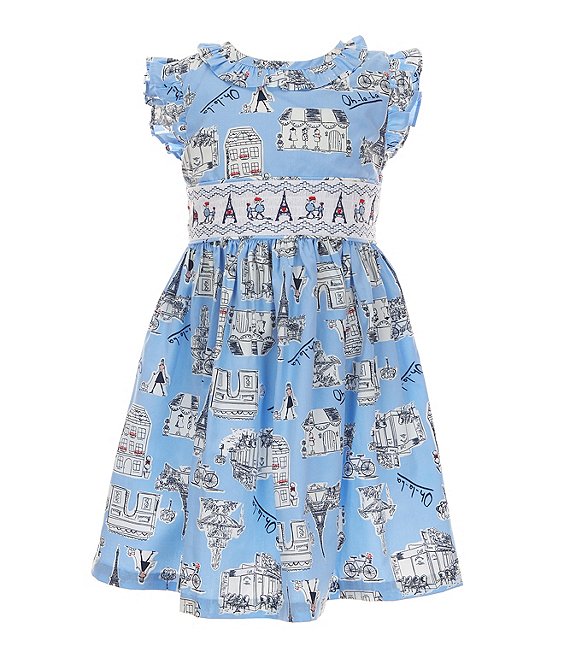 Flutter Sleeve Paris Poplin Dress w/bloomer