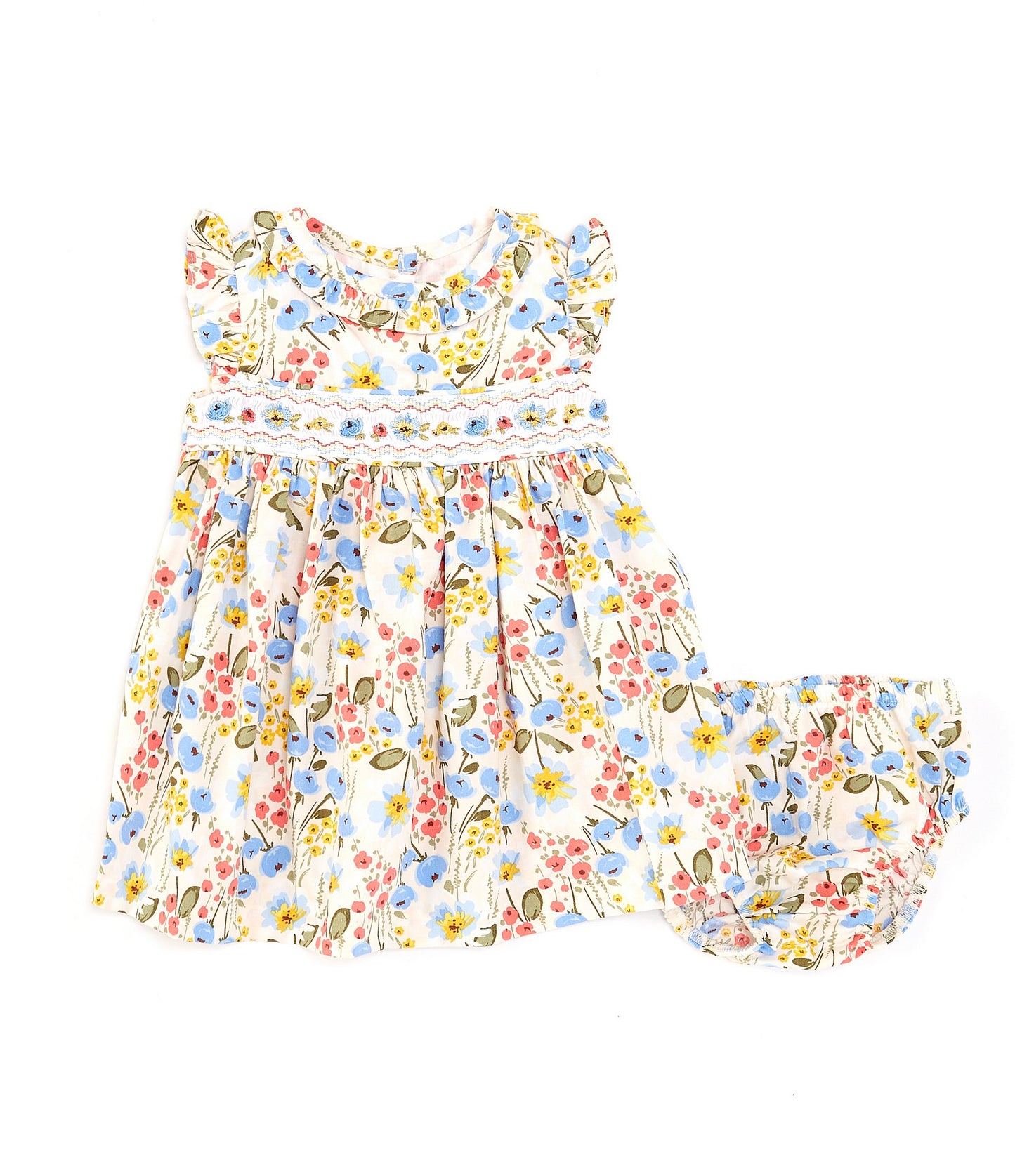 Flutter Sleeve Floral Dress