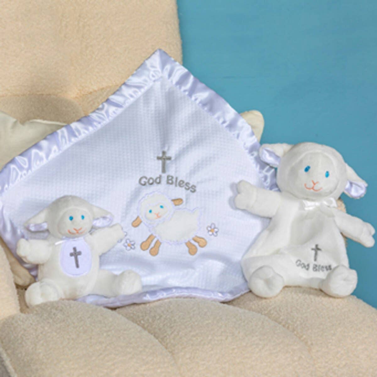 God Bless Lamb Blanket