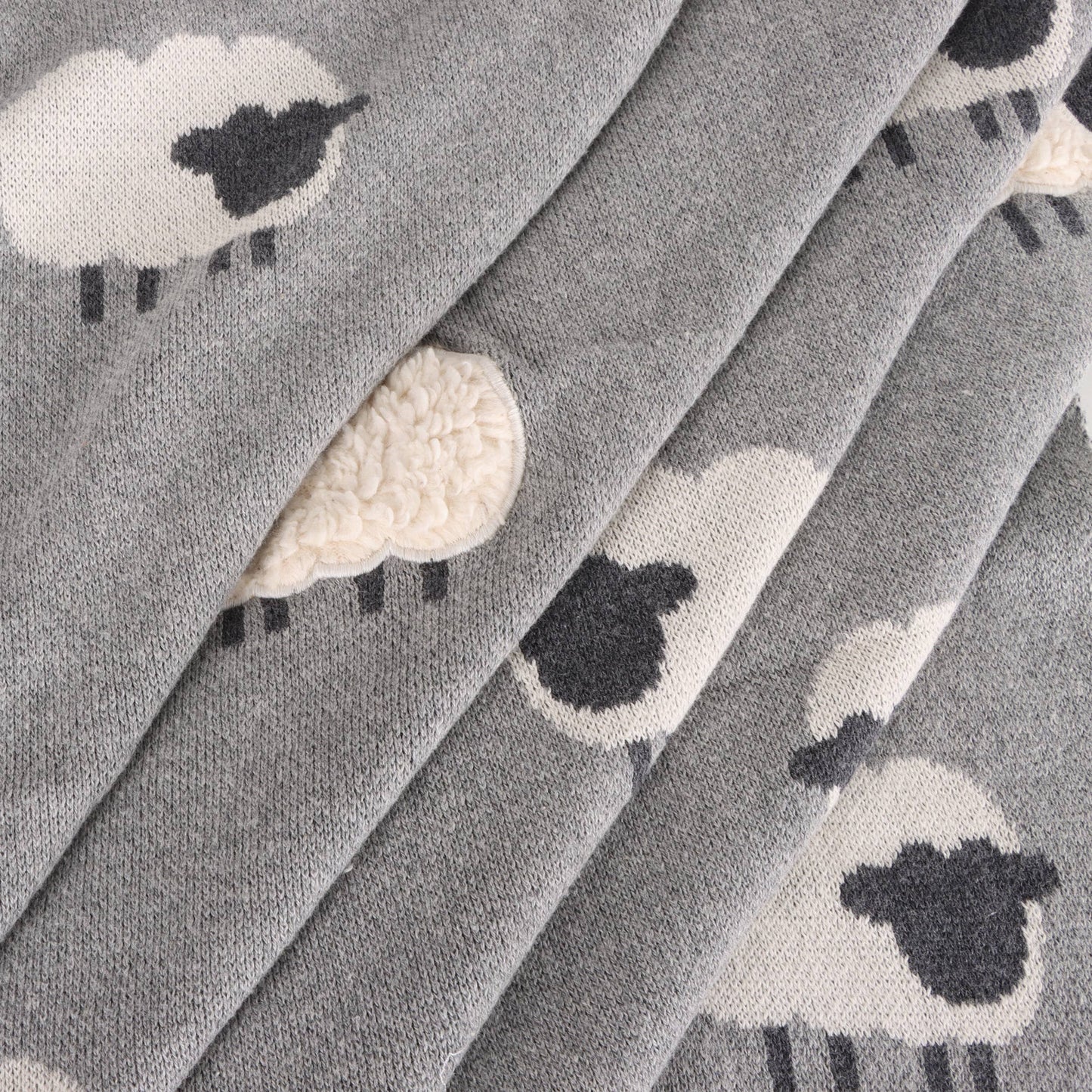 Wooly Sheep 3D - Organic Cotton Knit Blanket