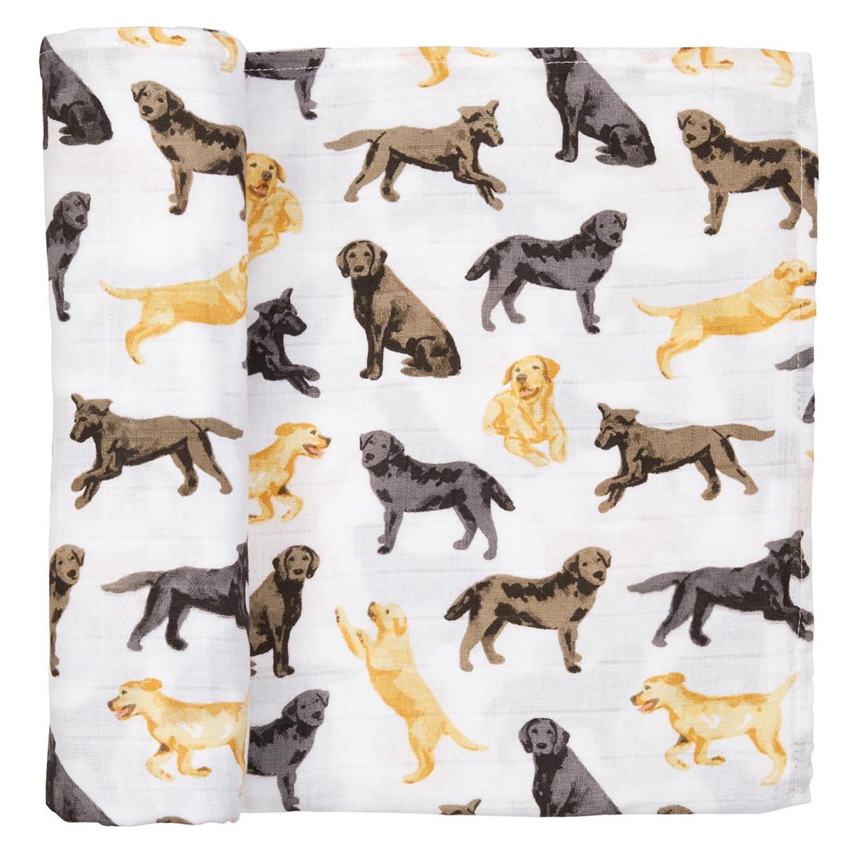 Lab Swaddle and Rattle Set