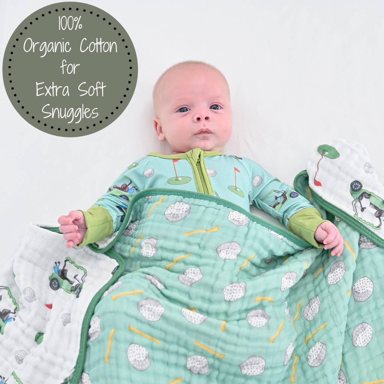 Golf A Round Baby Muslin Quilt