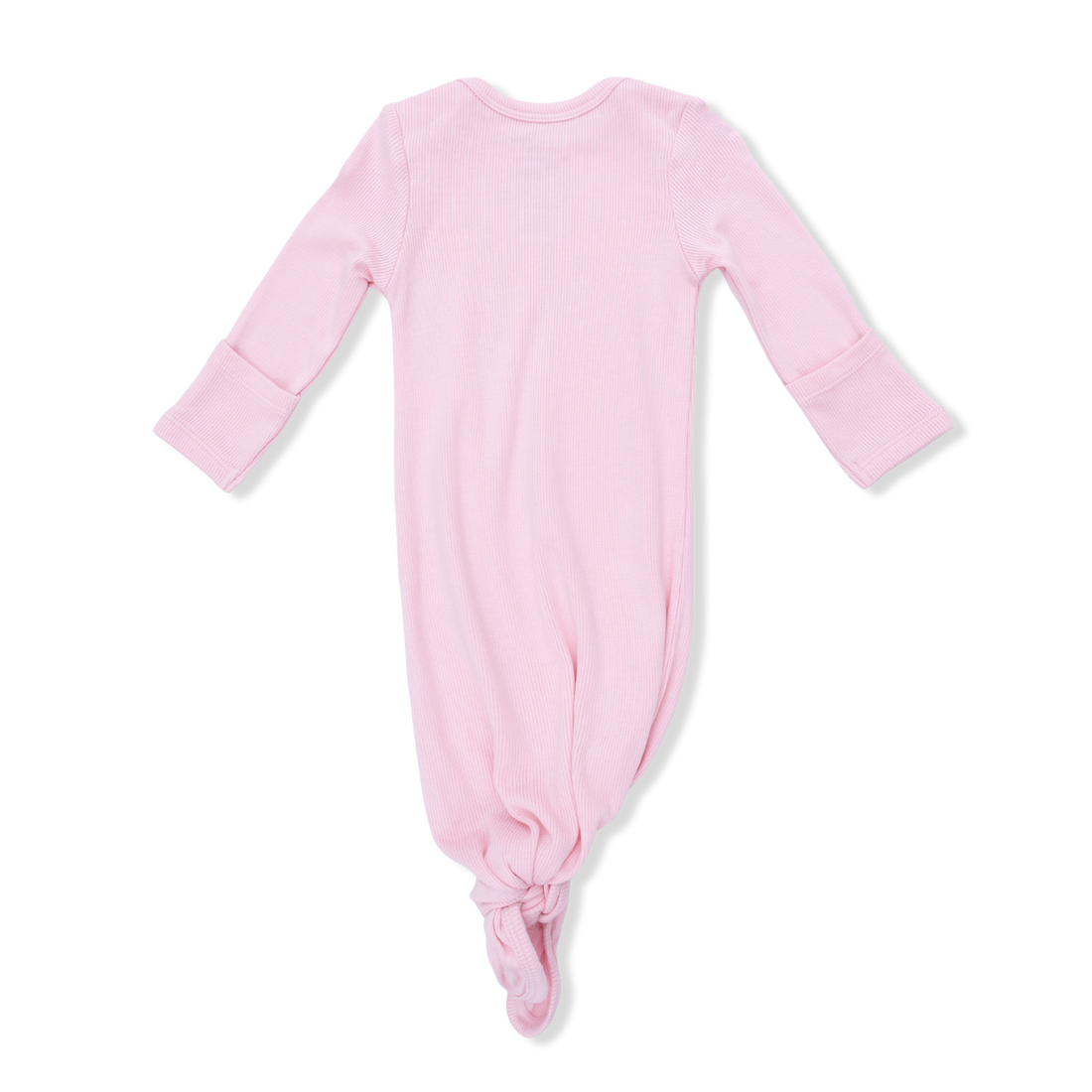 Knotted Gown and Headband - Solid Romance Rose Rib