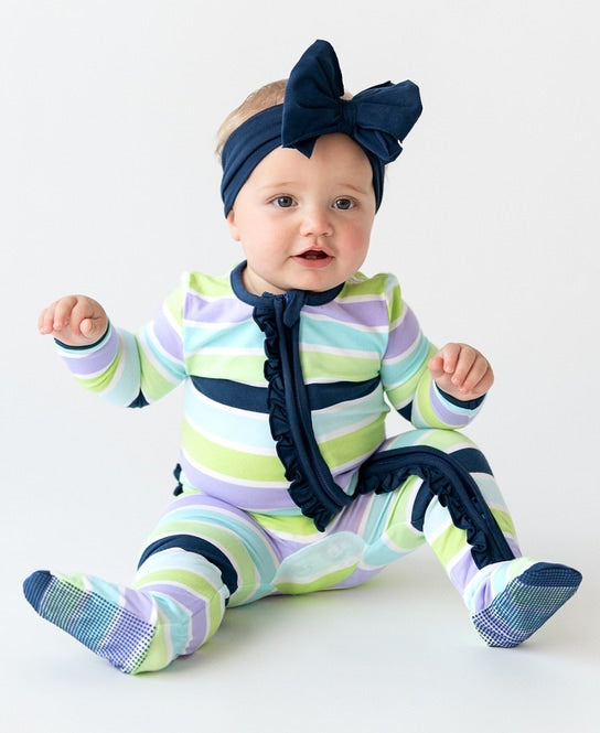 Ruffled Footed One Piece Pajama