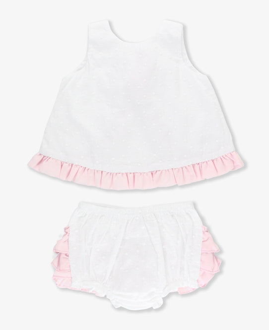 Swiss Dot Swing Top and Bloomer Set