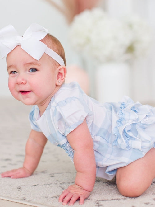 Puff Sleeve Smocked Romper