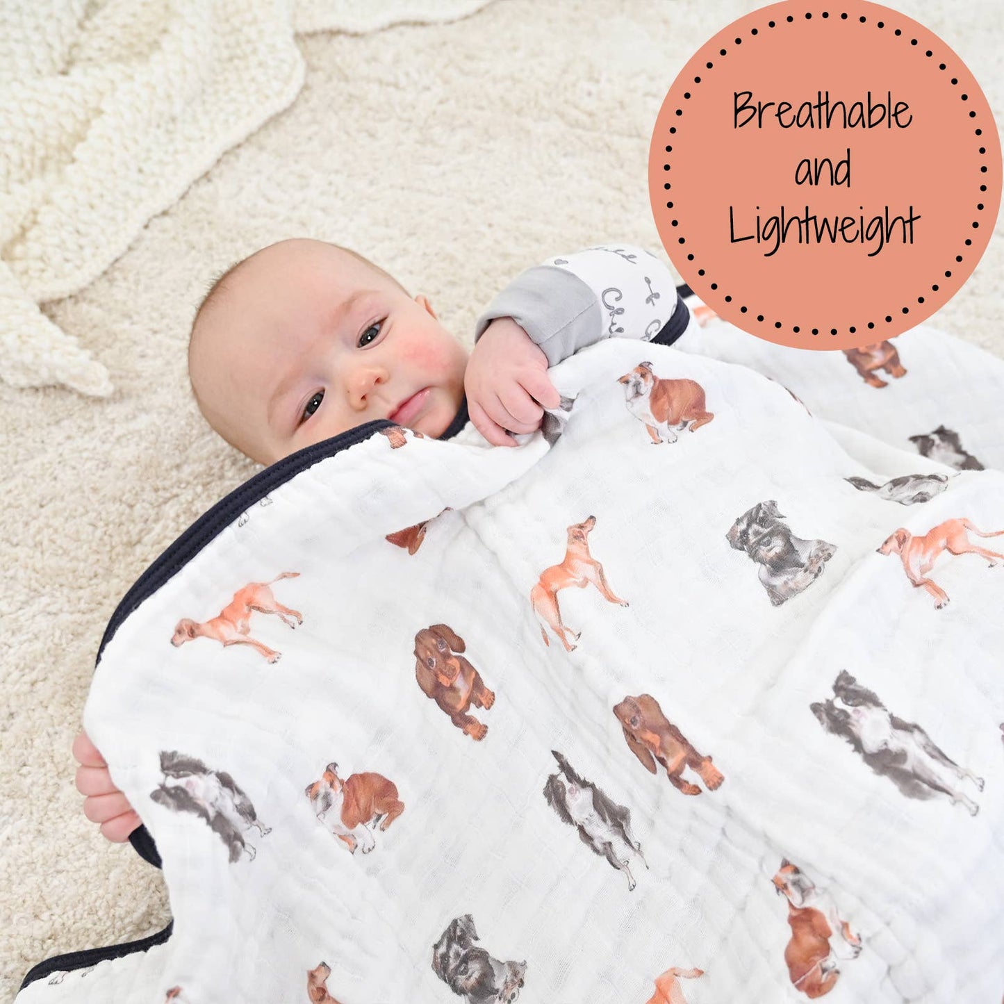 Dog Baby Muslin Quilt