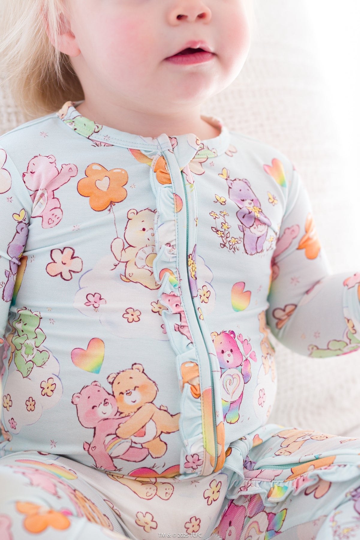 Care Bears Baby We Love Flowers Ruffle Convertible Romper