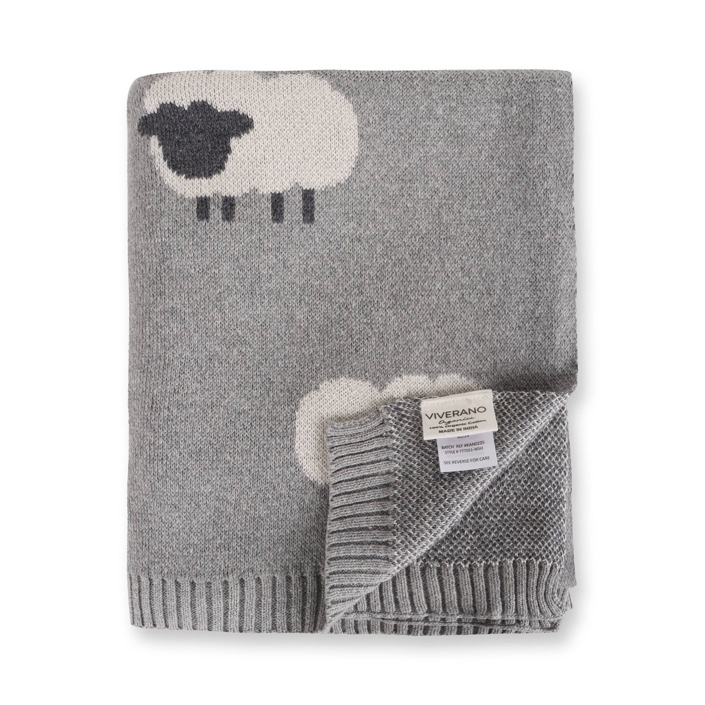 Wooly Sheep 3D - Organic Cotton Knit Blanket