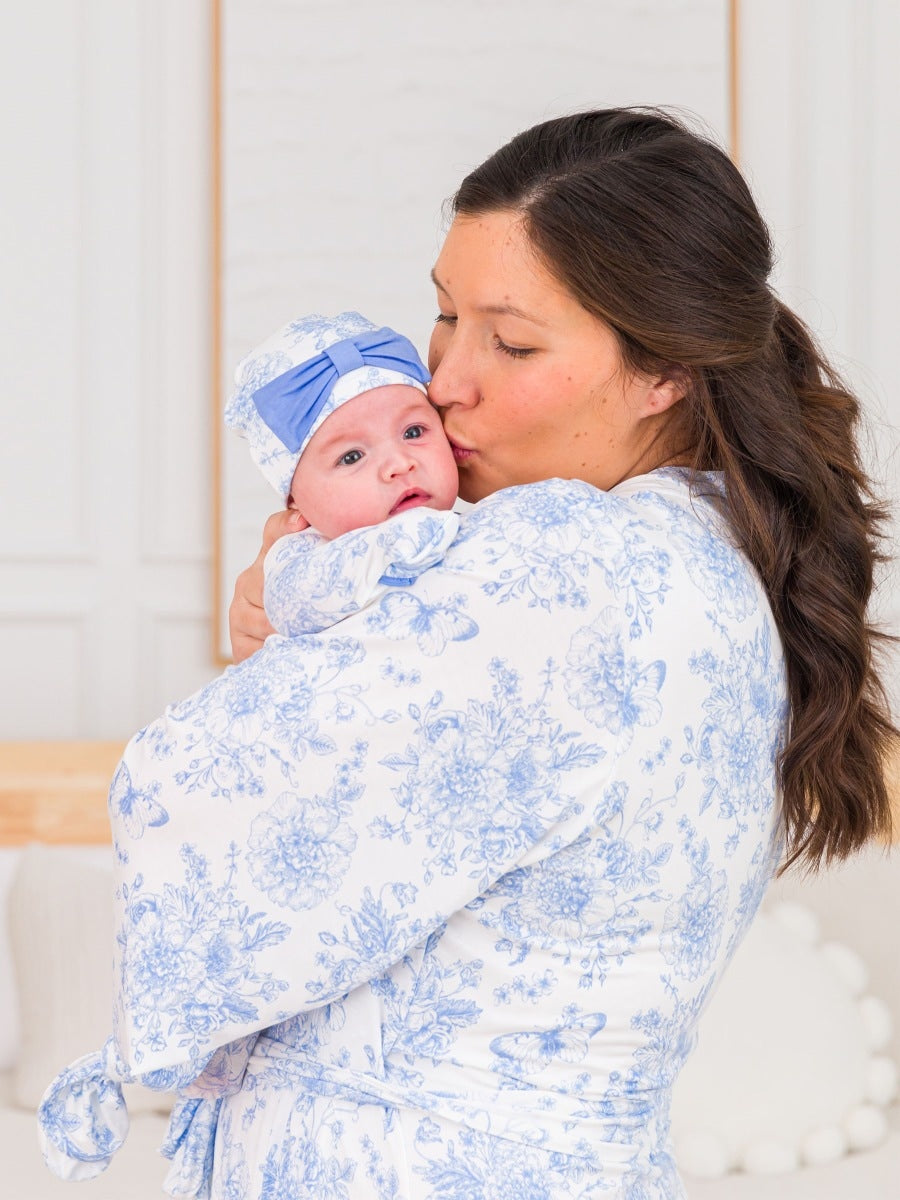 Periwinkle Blue Maternity Robe
