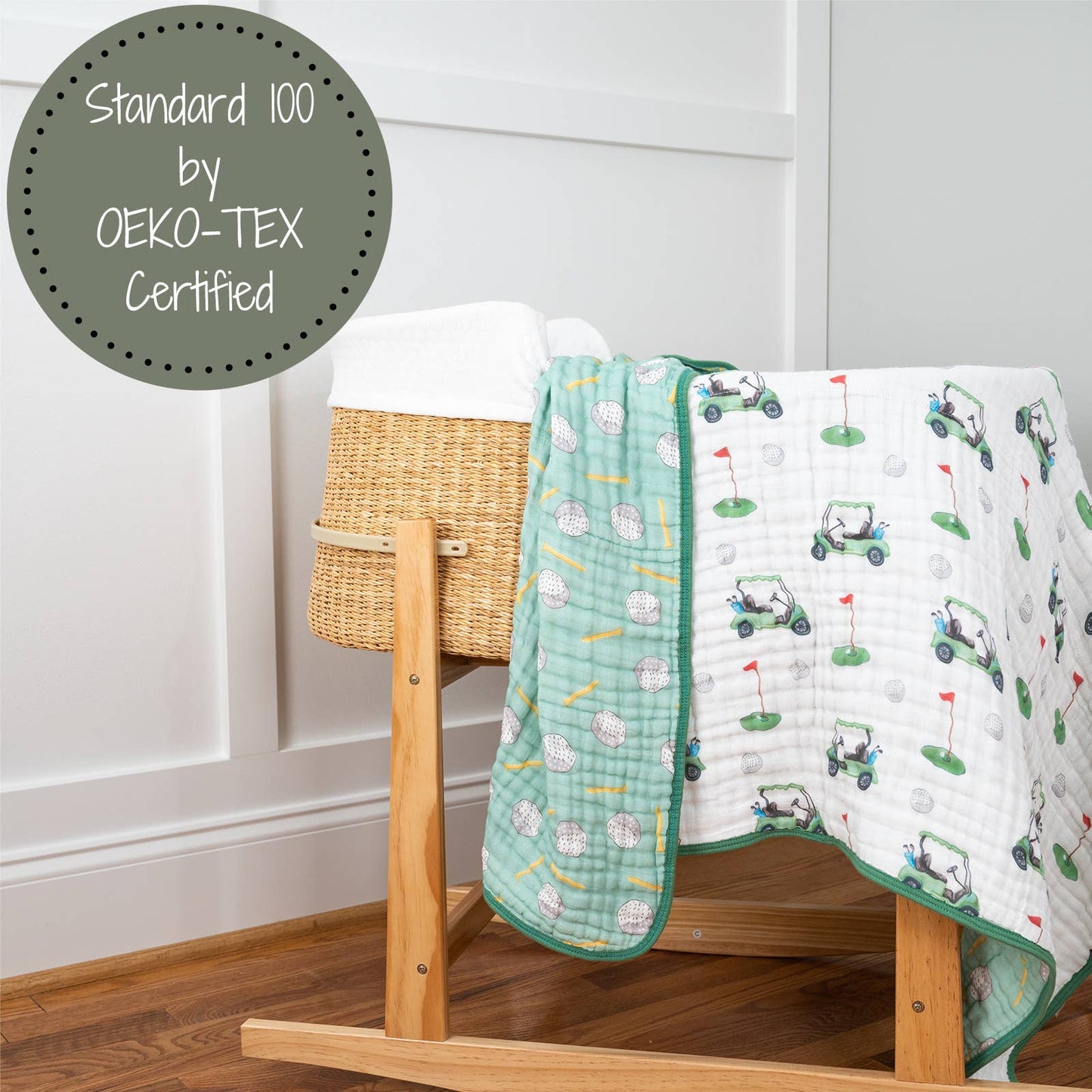 Golf A Round Baby Muslin Quilt