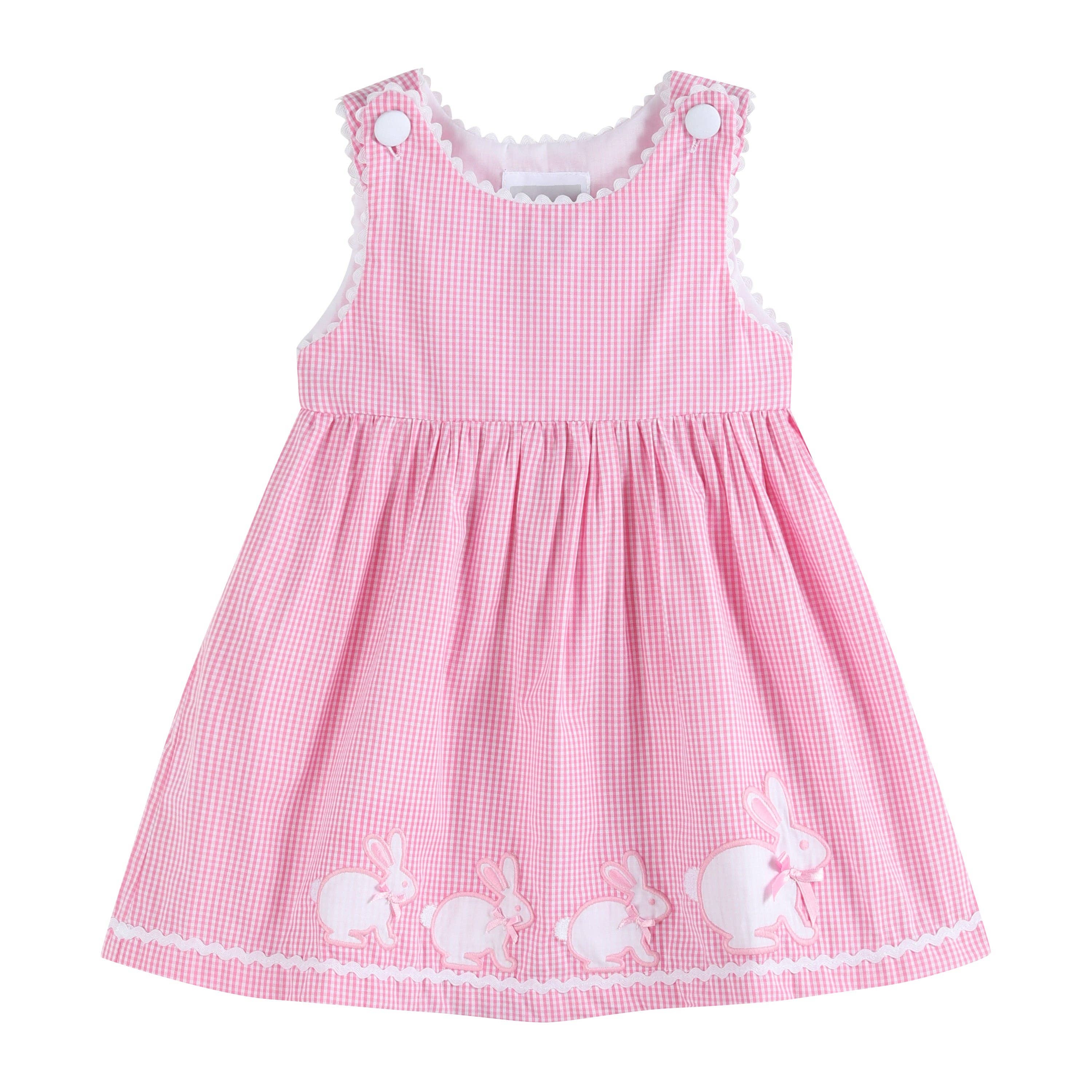 Pink Gingham Bunny Dress – The Stork & Me