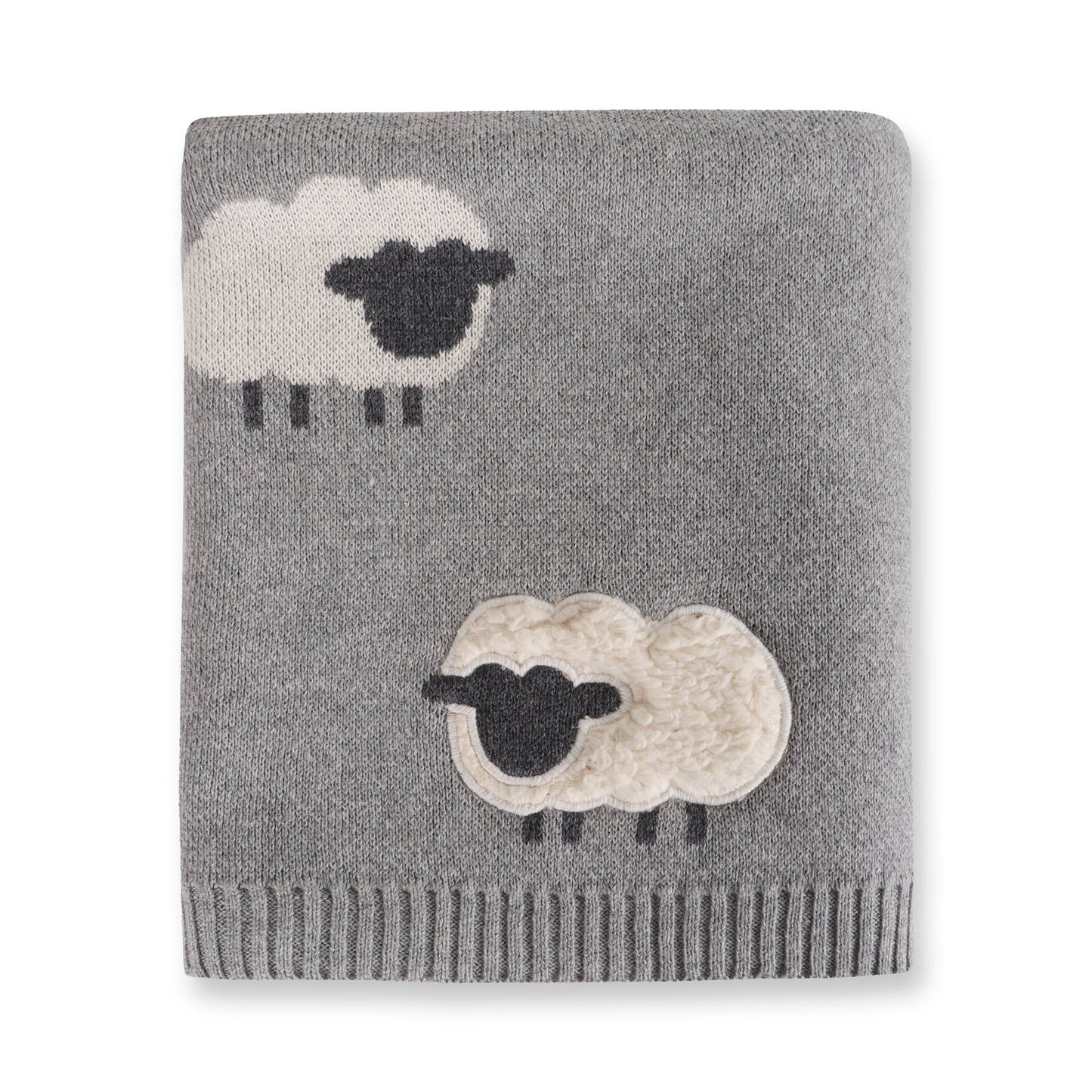 Wooly Sheep 3D - Organic Cotton Knit Blanket