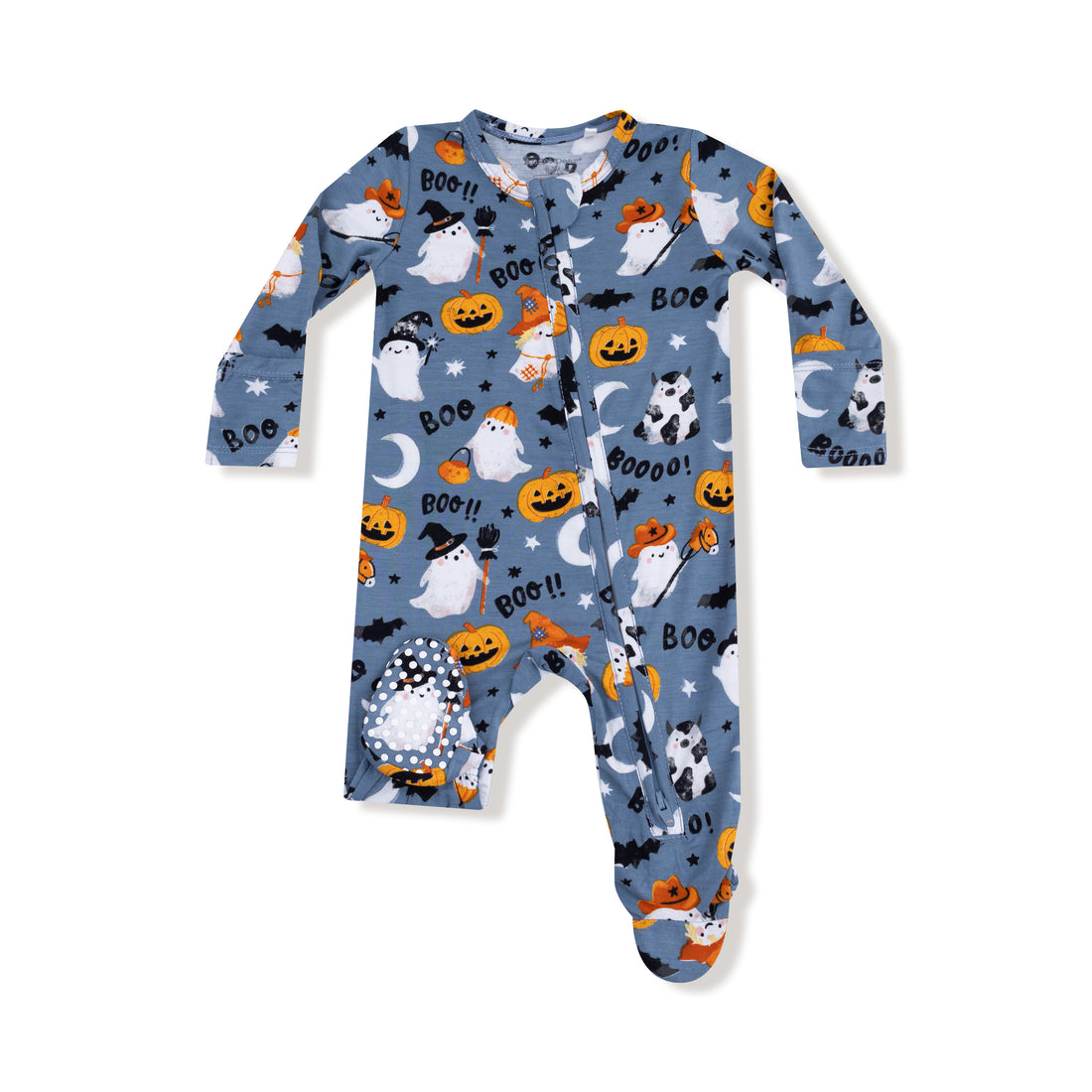 Zipper Footie - Costumed Ghosts - Glow in the Dark