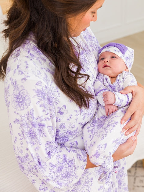 Wisteria Purple Maternity Robe