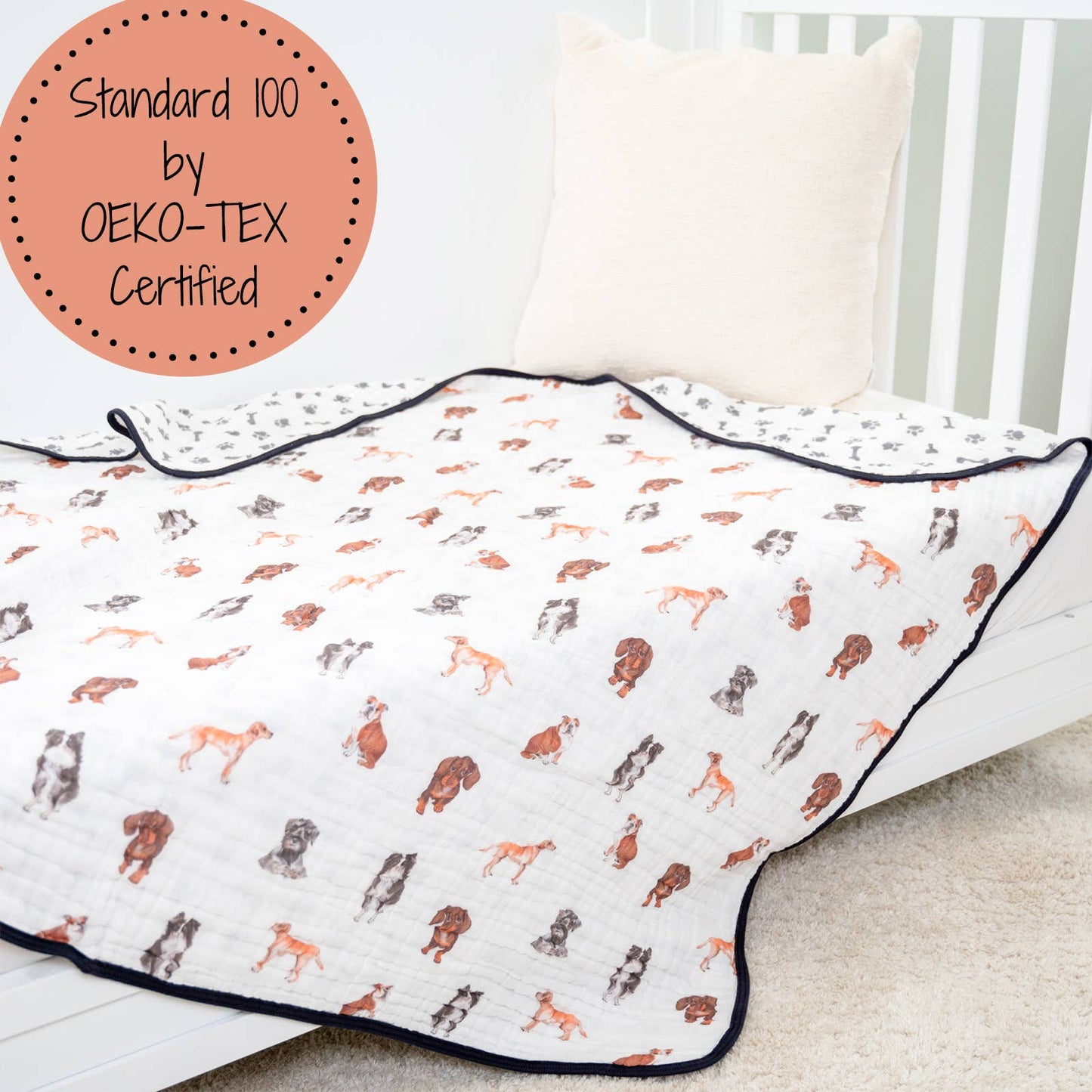 Dog Baby Muslin Quilt