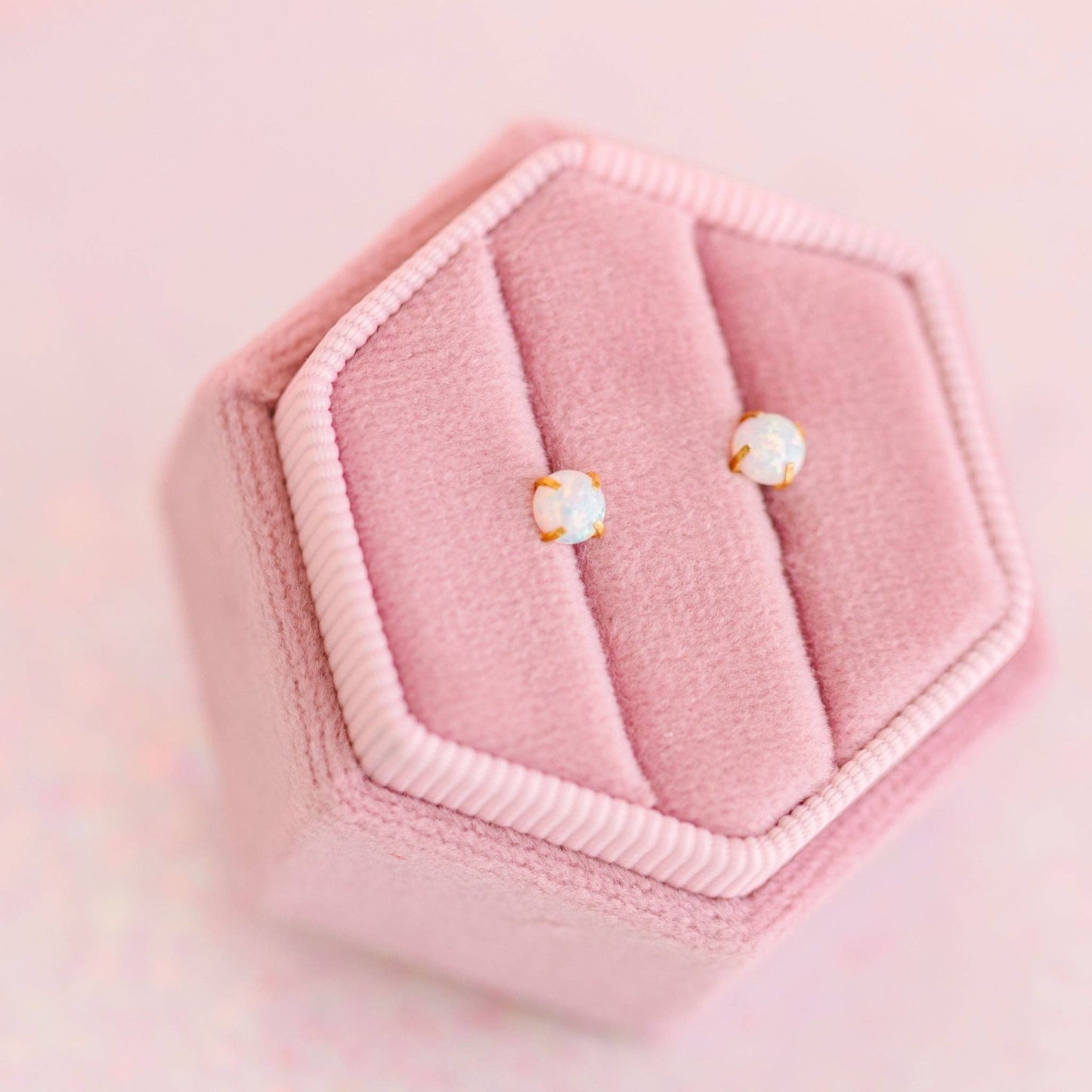 White Opals Earrings