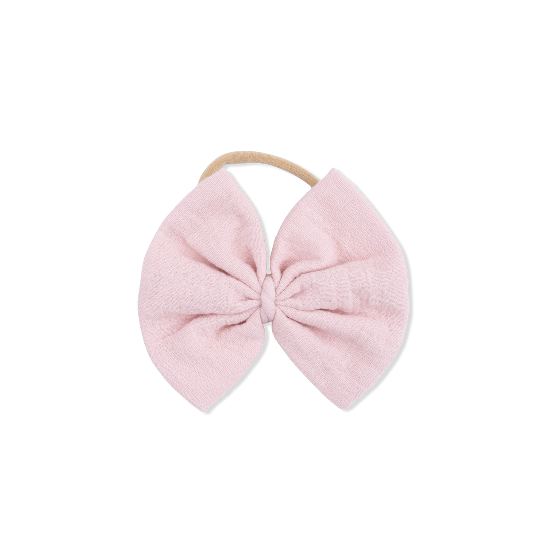 Bow on Headband - Solid Muslin Lotus