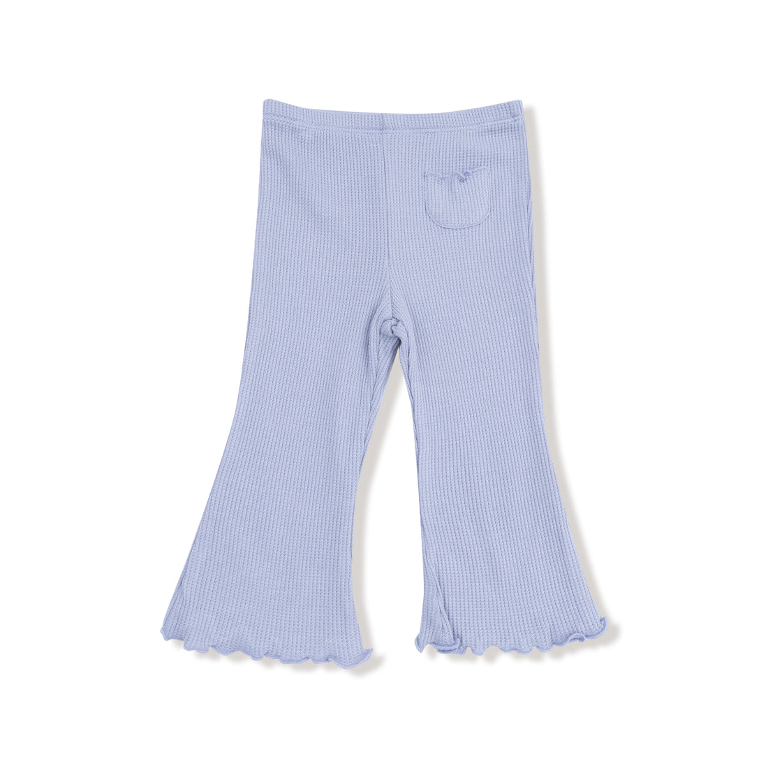 Footballs and Bows Waffle Ruffle Top and Flare Pant Set