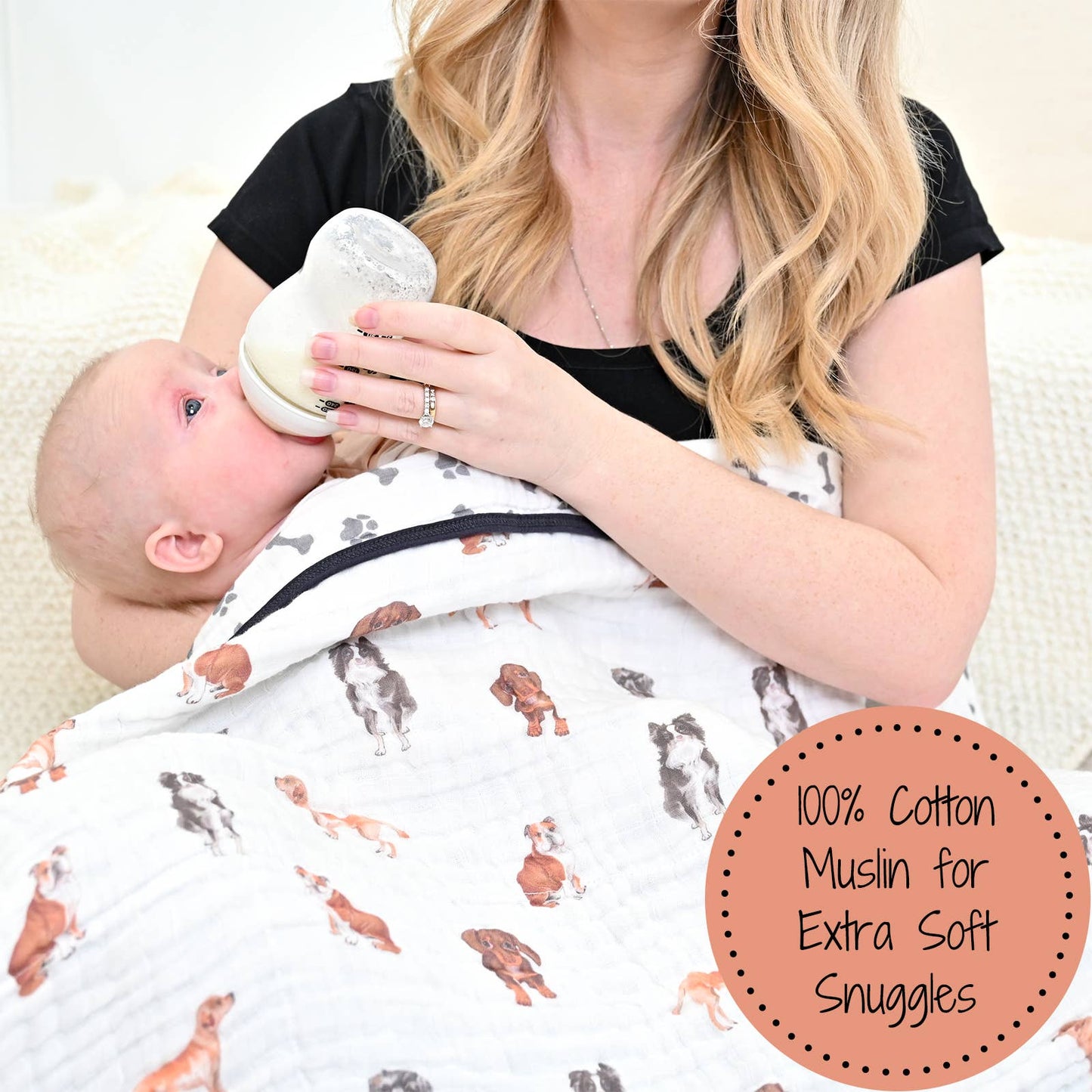 Dog Baby Muslin Quilt