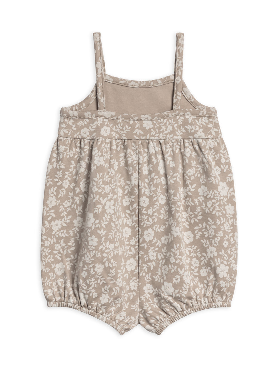 Organic Baby Sosi Tank Romper - Nicola Floral / Beige