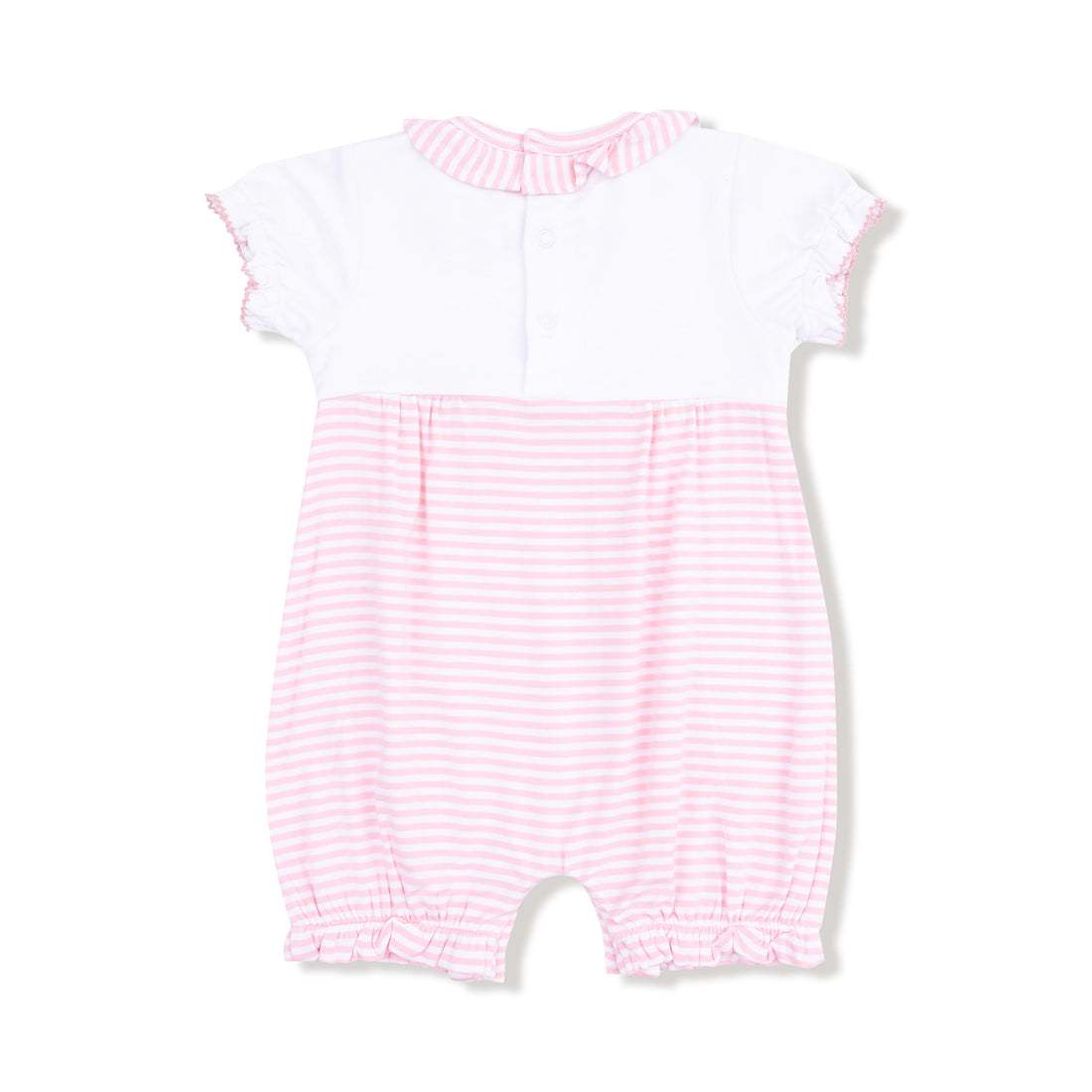 Ruffle Collar Romper - Pink Golf Cart