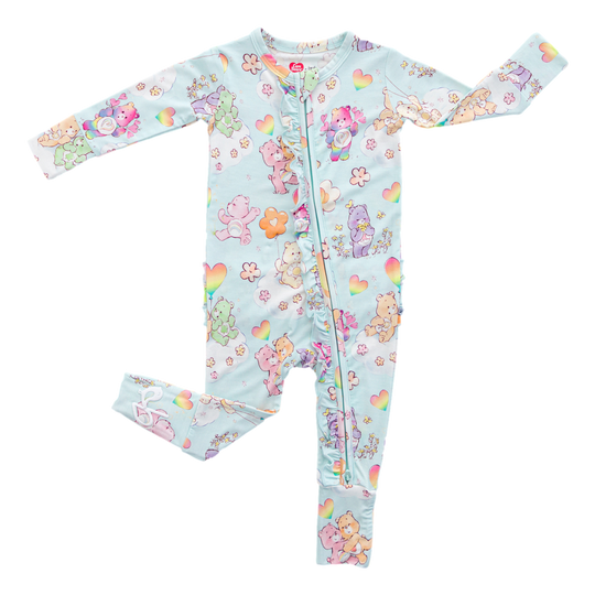 Care Bears Baby We Love Flowers Ruffle Convertible Romper