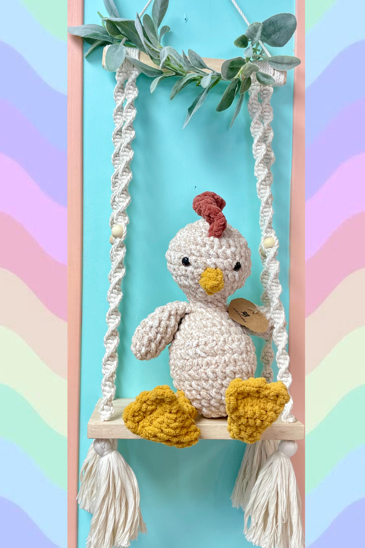 Handmade Heartbeat Cream Speckled Chicken