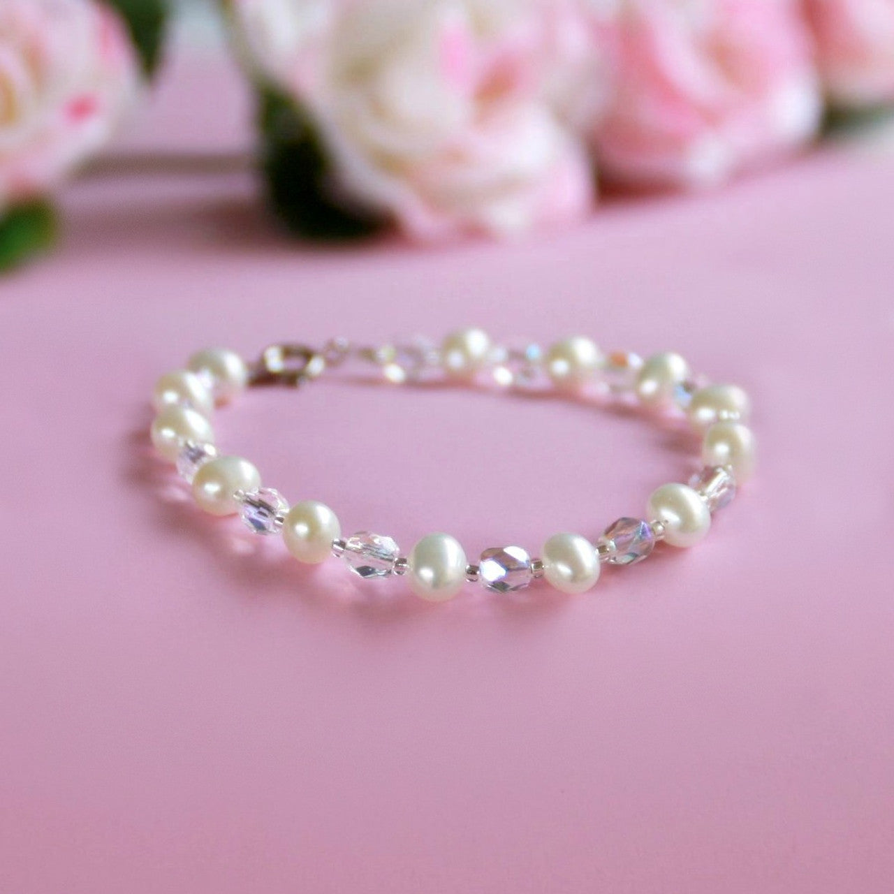 Freshwater Pearls/Crystals Bracelet
