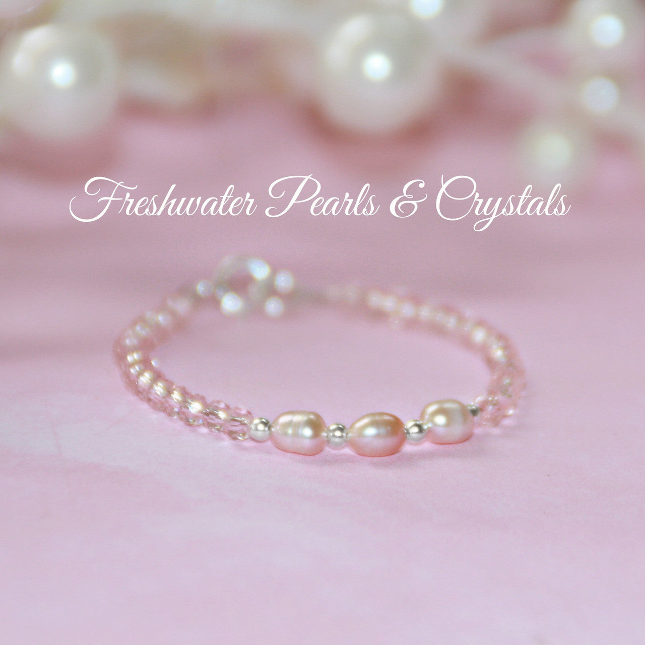 Lots of Pink Pearl Bracelet