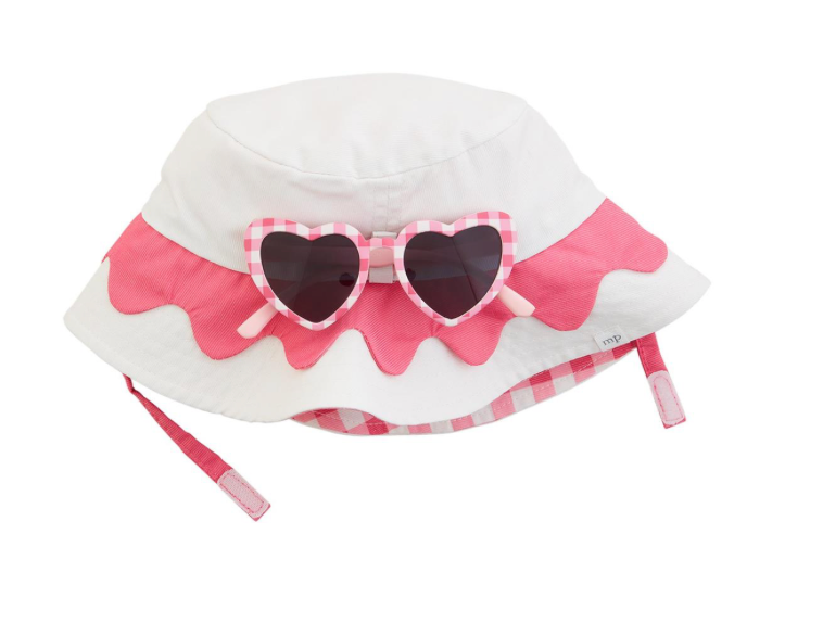 Hat and Sunglasses - White