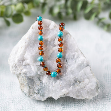 Genuine Gemstone + Baltic Amber Jewelry