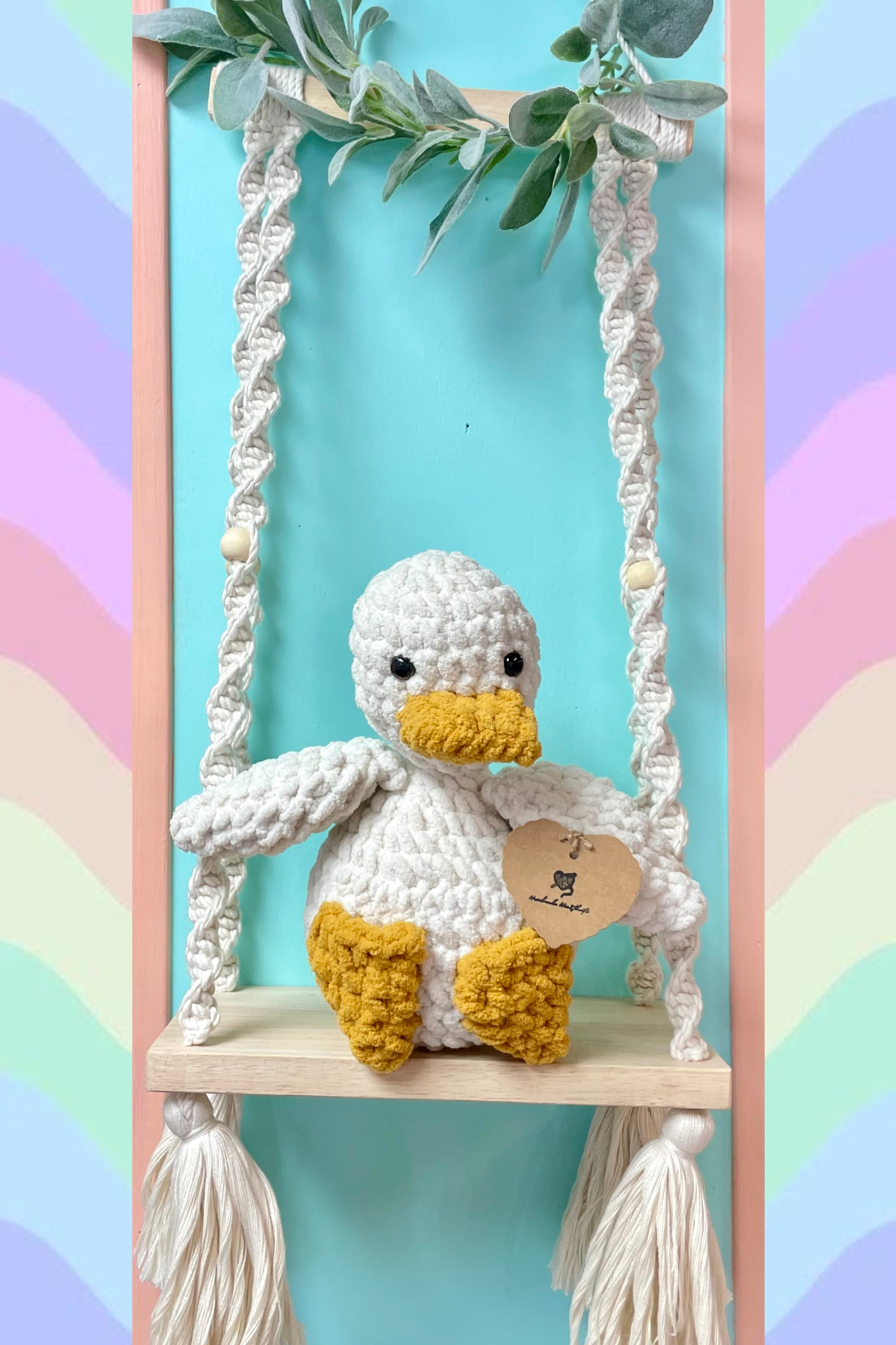 Handmade Heartbeat White Duck