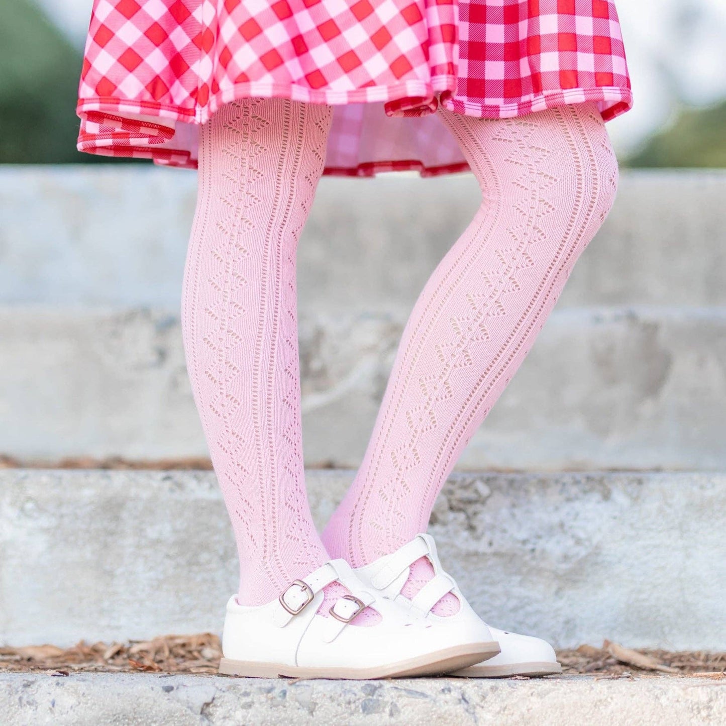 Fancy Knit Tights - Blossom