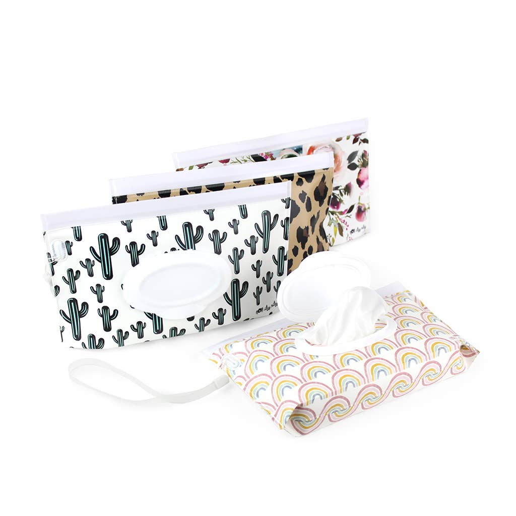 Take & Travel™ Pouch Reusable Wipes Case - Leopard