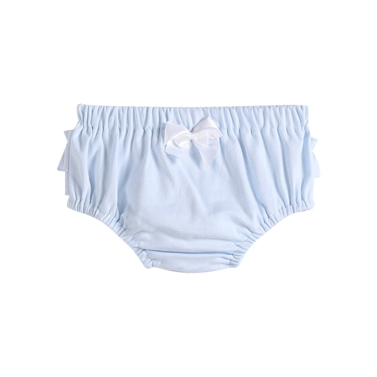 2 pc Light Blue and White Baby Bloomers