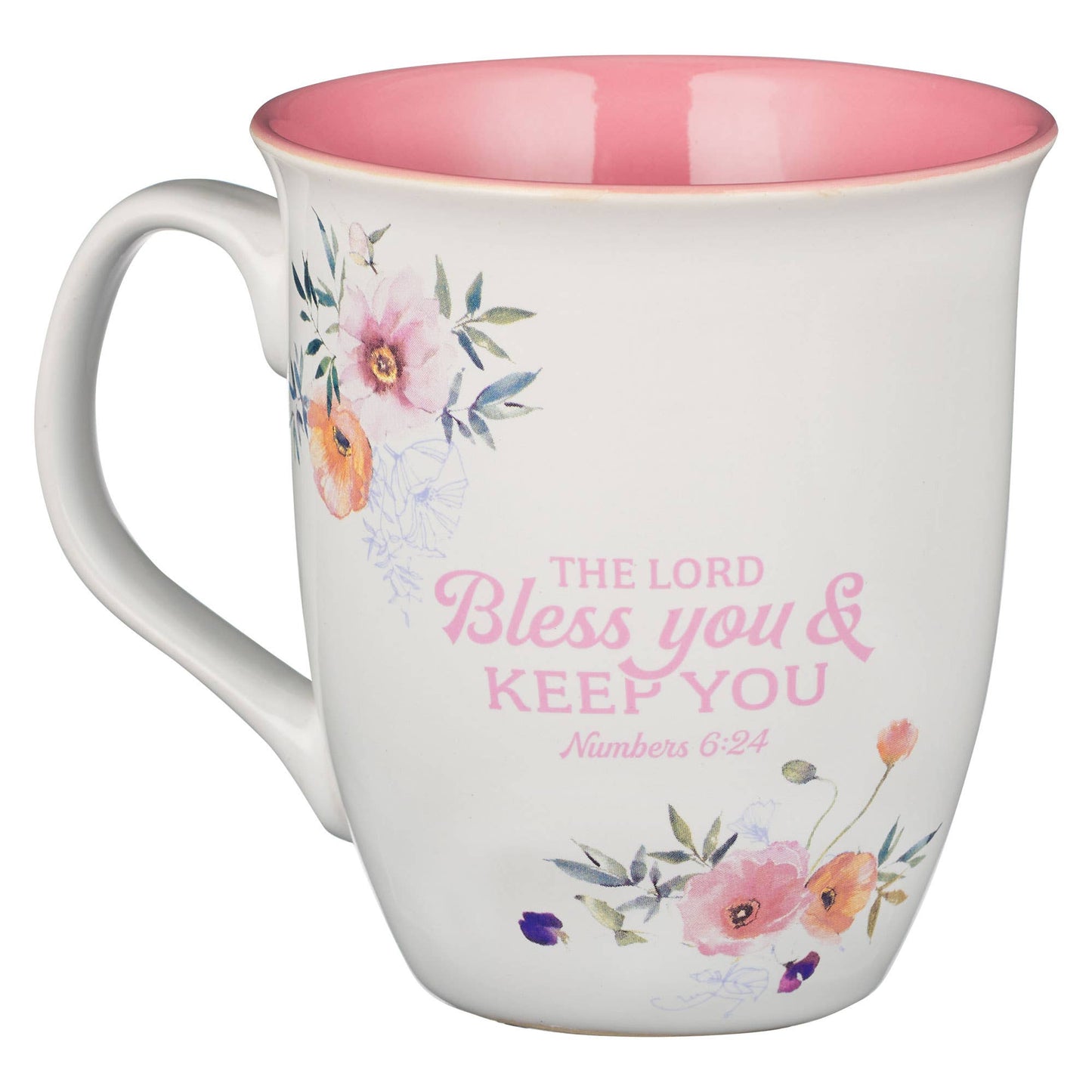 Mug Pink/White Floral Best Mom Ever Num. 6:24