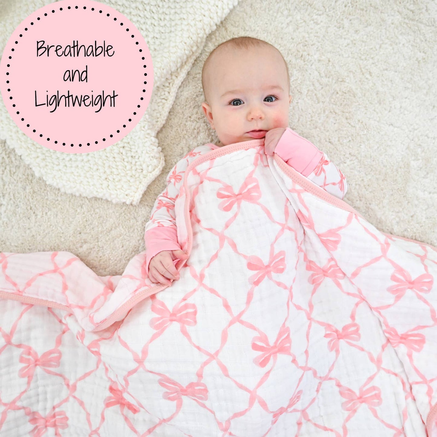 Beautiful Bows Baby Muslin Quilt