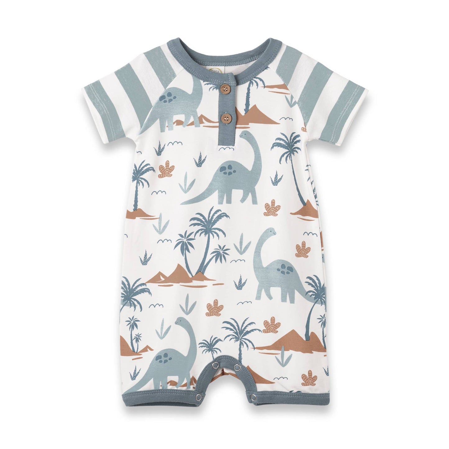 Baby Boy's Dino Isle Bamboo Shortie Romper
