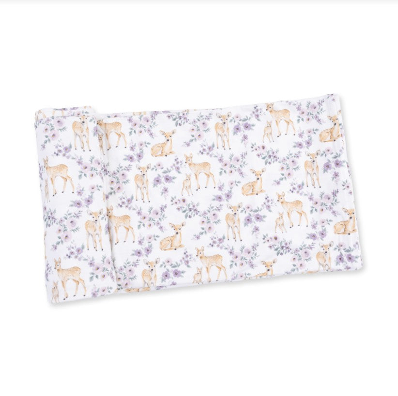 Floral Deer - Swaddle Blanket