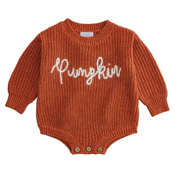 Pumpkin Sweater Romper