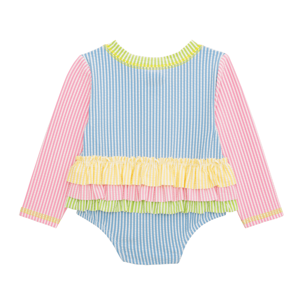 Baby Seersucker Rash Guard Swimsuit