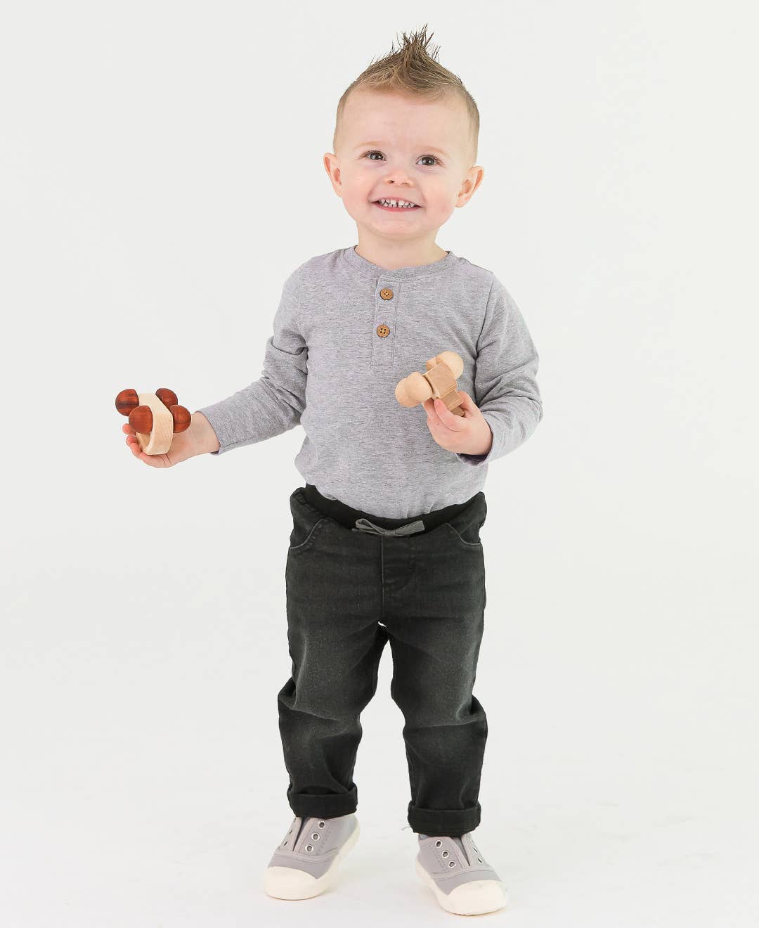 Knit Long Sleeve 2-Button Henley Bodysuit