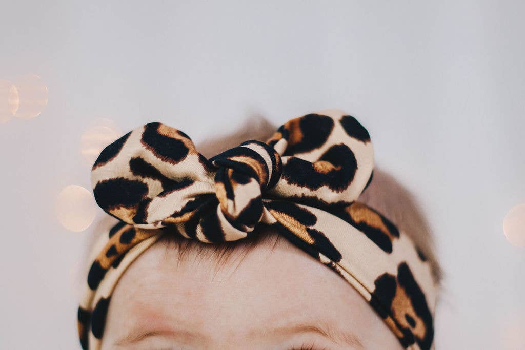 Knot Bow Headband - Cheetah