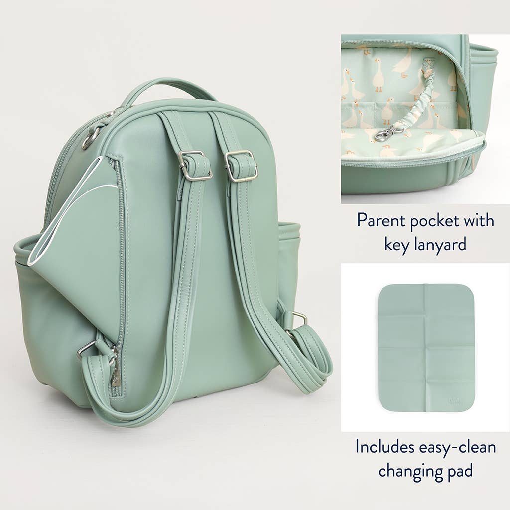 Itzy Mini Plus™ - Silly Goose, Sage Backpack