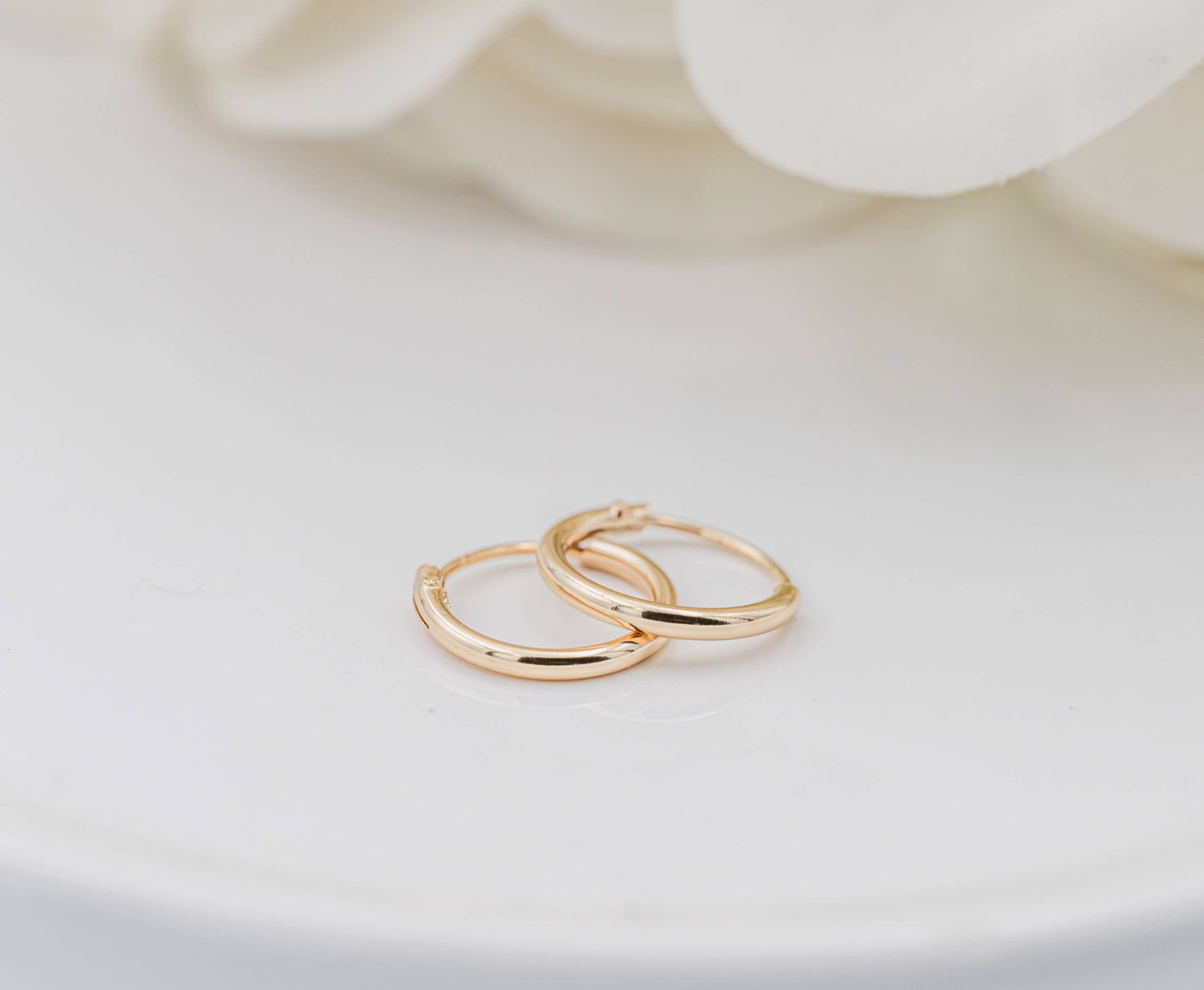 14K Gold-Plated Endless Hoop Earring for Children and Babies
