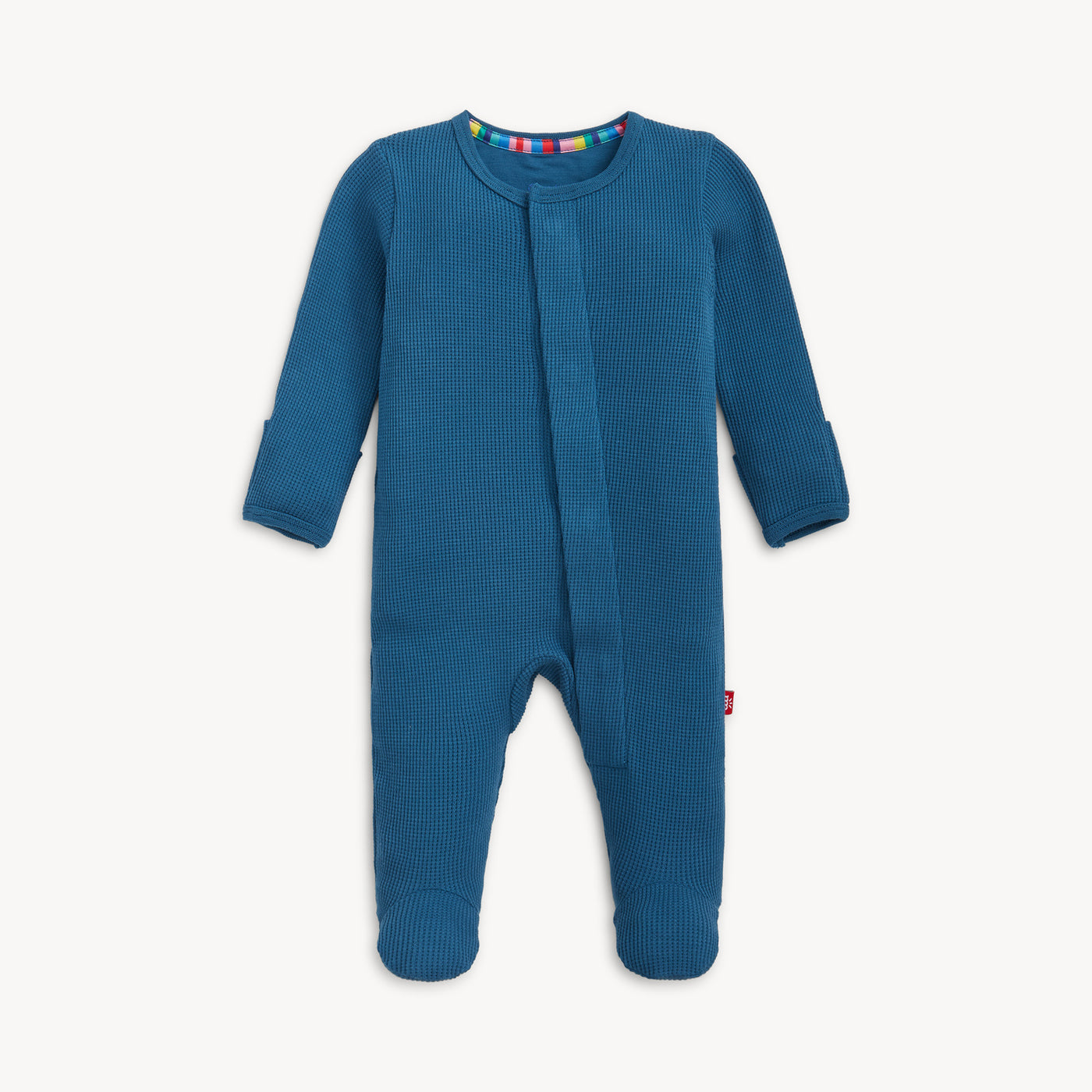 Magnetic Waffle Footie - Dark Blue