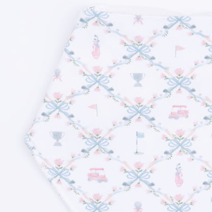 Bandana Bibs - Golf Trellis - Pink