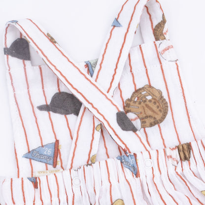 Retro Sunsuit - Vintage Baseball Stripe
