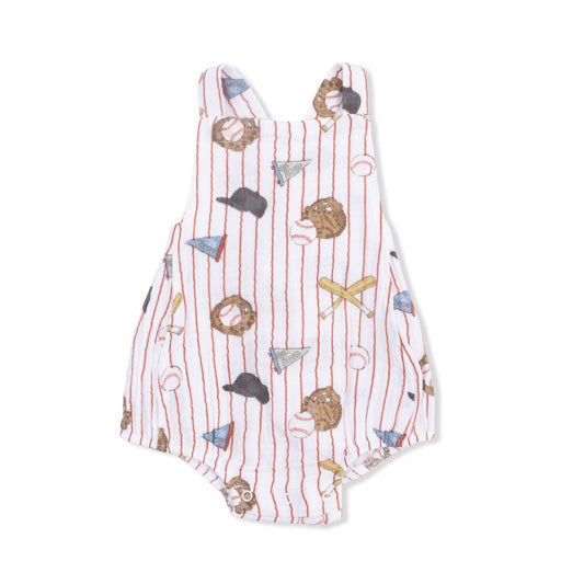 Retro Sunsuit - Vintage Baseball Stripe
